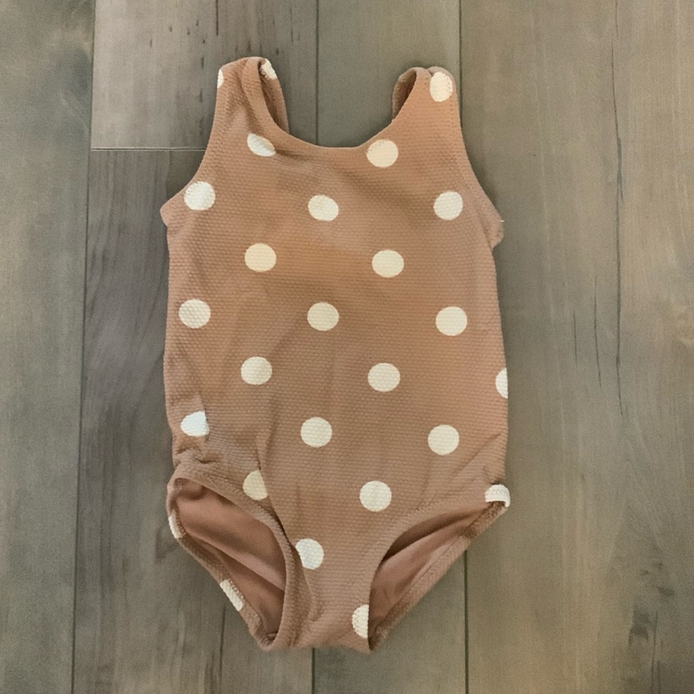 H&M tan polka dot swimsuit | Size 2T |